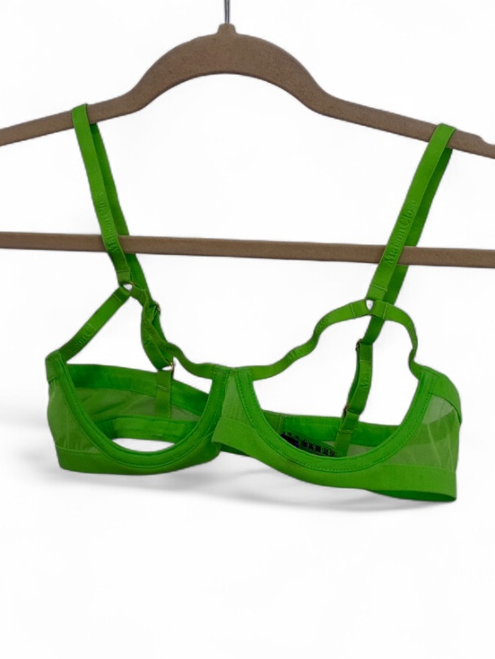 Maison Close Neon Green Cut Out Underwire Bra